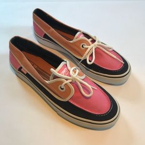 Preppy Keds Boat-shoes Pink Orange Navy